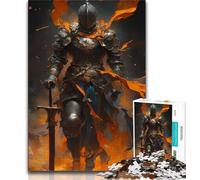 1000 Piece Jigsaw Puzzles for Teenagers Mighty Medieval Knight Teenager Puzzles,Toys Educational Games Stress Relieving Unique Birthday And Gifts (size 75x50cm)