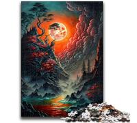 1000 Piece Jigsaw Puzzles for Teenagers Misty Lunar Eclipse Challenging Game And Family Play Wall Decoration Unique Birthday And Xmas Gifts 50x75cm
