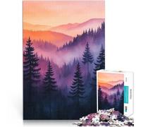 1000 Piece Jigsaw Puzzles for teenagers Misty Mountain Sunset Entspannungsspiele Die Liebe zwischen Paaren stärken75x50cm
