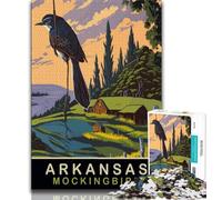 1000 Piece Jigsaw Puzzles for Teenagers Mockingbird Arkansas,Family Entertainment Toys Is Ideal As A Gift for The Whole Family (75x50cm)