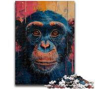 1000 Piece Jigsaw Puzzles for Teenagers Monkey Animal Challenging To Complete But Fun And Humorous with Matching Poster And Trivia Sheet 26x38cm