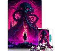 1000 Piece Jigsaw Puzzles for Teenagers Monster World Jigsaw,Educational Games Home Decoration Suitable for Desktop Decoration 38x26cm
