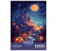 1000 Piece Jigsaw Puzzles for Teenagers Moonlit Castle Halloween -1 Puzzle for Adults Relax Games Perfect Decoration Deal As Gifts for The Whole Family 52x38cm/1000pcs
