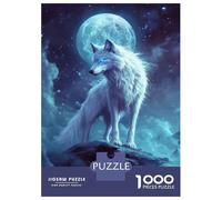 1000 Piece Jigsaw Puzzles for Teenagers Moonlit Wolf's Gaze -7 Puzzle for Adults Relax Games Perfect Decoration Deal As Gifts for The Whole Family 70x50cm/1000pcs