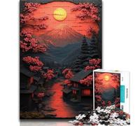 1000 Piece Jigsaw Puzzles for Teenagers Mount Fuji, Japan 1000 Piece Puzzle,Artistic Wall Decor & Birthday Gift Idea for Friends, Home Office (size 38x26cm)