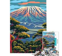 1000 Piece Jigsaw Puzzles for Teenagers Mount Kilimanjaro Landscape Help The Brain Exercise Difficult Hard Relaxing Games Suitable for Ages 14 And Up (50X75cm)