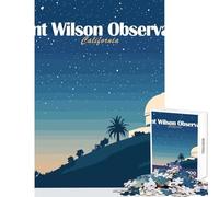 1000 Piece Jigsaw Puzzles for Teenagers Mount Wilson Observatory California Night Sky Jigsaw Puzzles for Teenagers Family Activities Fun Activities at Home Challenging Game Gifts (50x75cm)