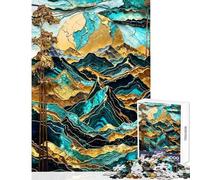 1000 Piece Jigsaw Puzzles for Teenagers Mountain Sunset Harmony Happy Shared Home Activity Thoughtful Festive Present Choice (38x52cm)
