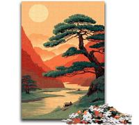 1000 Piece Jigsaw Puzzles for Teenagers Mountains at Sunset, Educational Toys for Is Ideal As A Gift for The Whole Family for And 14 Years Old 50X75CM