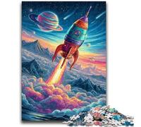 1000 Piece Jigsaw Puzzles for Teenagers Moving Rocket Learning Educational Toy for Is Ideal As A Gift for The Whole Family 26x38cm