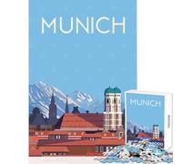 1000 Piece Jigsaw Puzzles for Teenagers Munich Germany Travel Happy Shared Home Activity Thoughtful Festive Present Choice (38x52cm)
