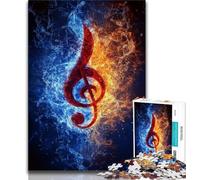 1000 Piece Jigsaw Puzzles for Teenagers Music Symbols Puzzles for Adults,Stress Reliever Difficult Challenge Secret Santa Gifts (size 38x26cm)