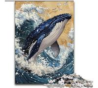 1000 Piece Jigsaw Puzzles for Teenagers Mysterious Whale, Stress Reliever Difficult Challenge Secret Santa Gifts for Age 14 Years Up (Size 50x75cm)