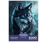 1000 Piece Jigsaw Puzzles for Teenagers Mystic Wolf Eyes Puzzle for Adults Family Games Presents for Women Stress Reduction Gifts 52x38cm/1000pcs