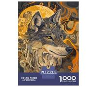 1000 Piece Jigsaw Puzzles for Teenagers Mystic Wolf Moon Jigsaws for Adults Family Game Pattern Assembly Unique Birthday And Gifts 52x38cm/1000pcs