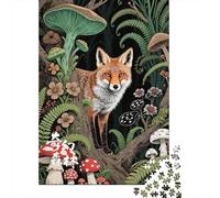 1000 Piece Jigsaw Puzzles for Teenagers Mystical Forest Fox Puzzle for Adults Hands-on Game Wall Decoration Unique Birthday And Gifts 52x38cm/1000pcs