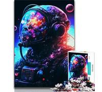 1000 Piece Jigsaw Puzzles for Teenagers Neon Astronaut.. Teenager Jigsaw,Challenging Game for Is Ideal As A Gift for The Whole Family (size 38x26cm)