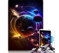 1000 Piece Jigsaw Puzzles for Teenagers Neon Cosmic Voyage Puzzles for Teenagers,Challenging Game Gifts for Is Ideal As A Gift for The Whole Family 38x26cm