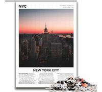 1000 Piece Jigsaw Puzzles for Teenagers New York City Decompressing Intellectual Educational Toy Secret Santa Gifts (38x52cm) 1000pcs