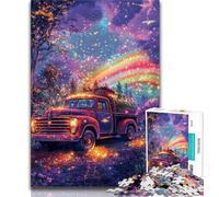 1000 Piece Jigsaw Puzzles for Teenagers Night Sky Truck 1000 Piece Puzzle,for Educational Game Challenge Toy Deal As Gifts for The Whole Family (size 38x26cm)