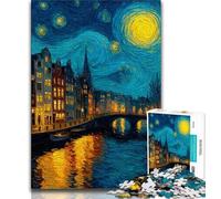 1000 Piece Jigsaw Puzzles for Teenagers Night Sky's Night Sky City,Learning Educational Toys Family Games Unique Birthday And Gifts 38x26cm