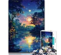1000 Piece Jigsaw Puzzles for Teenagers Night View 1000 Piece Puzzle,for Educational Game Challenge Toy Deal As Gifts for The Whole Family (size 75x50cm)