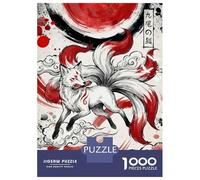 1000 Piece Jigsaw Puzzles for Teenagers Nine-tailed Fox Digital Art Puzzles for Adults Anti-Stress Toys Analysis And Logic Unique Birthday And Gifts 38x26cm/1000pcs