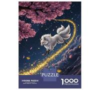 1000 Piece Jigsaw Puzzles for Teenagers Nine-tailed Fox in Starry Night(2) Teenager Puzzles Relaxing Games Hand Speed Race Help The Brain Exercise 70x50cm/1000pcs