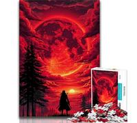 1000 Piece Jigsaw Puzzles for Teenagers Ninja Under The Blood Moon Teenager Puzzles,Toys Educational Games Stress Relieving Unique Birthday And Gifts (size 38x26cm)