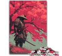 1000 Piece Jigsaw Puzzles for Teenagers Ninja Under The Cherry Blossom Tree Challenging To Complete But Fun And Humorous with Matching Poster And Trivia Sheet 50x75cm
