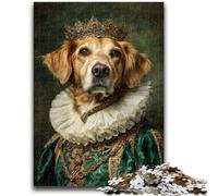 1000 Piece Jigsaw Puzzles for Teenagers Noble Golden Retriever Family Fun Fun at Home Activities, Birthday Present,Travel Gifts, for And 14 Years Old 50x75cm