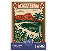 1000 Piece Jigsaw Puzzles for Teenagers Oahu Waikiki Beach Vintage Puzzle for Adults Relax Games Perfect Decoration Deal As Gifts for The Whole Family 38x26cm/1000pcs