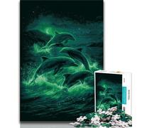 1000 Piece Jigsaw Puzzles for Teenagers Ocean Dolphins 1000 Pieces for Adults,Classic Educational Games Beautiful Decoration 26x38cm
