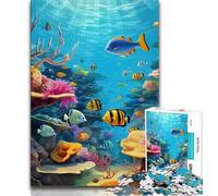 1000 Piece Jigsaw Puzzles for Teenagers Ocean World 1000 Piece Puzzle,Challenging Family Activity Games DIY Toy for Home Wall Decor Gifts 38x26cm