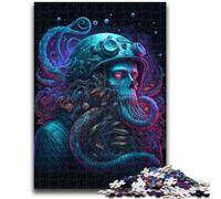 1000 Piece Jigsaw Puzzles for Teenagers Octopus Skull Learning Educational Toys Unique Home Decor And Gifts for 14+ 26x38cm