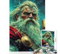 1000 Piece Jigsaw Puzzles for Teenagers Odin, Norse God of War Happy Shared Home Activity Thoughtful Festive Present Choice (38x52cm)