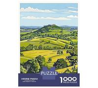 1000 Piece Jigsaw Puzzles for Teenagers Oswestry Castle Hill Puzzle for Adults Brain Teaser Game Birthday Present Help The Brain Exercise 70x50cm/1000pcs