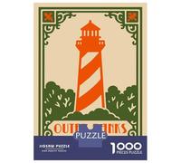 1000 Piece Jigsaw Puzzles for Teenagers Outer Banks Lighthouse Art Jigsaw for Adults Hands-on Game Pattern Assembly for Birthday, Chrismas 70x50cm/1000pcs