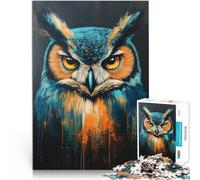 1000 Piece Jigsaw Puzzles for teenagers Owl Painting Lernspiele Heimdekoration Künstlersammlung, Bildende Kunst75x50cm