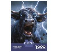 1000 Piece Jigsaw Puzzles for Teenagers Ox Lightning Jigsaw for Adults DIY Toys Pattern Assembly Help The Brain Exercise 52x38cm/1000pcs