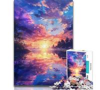 1000 Piece Jigsaw Puzzles for Teenagers Painting Serene Sky 1000 Pieces for Adults,Educational Games Wall Decoration Unique Birthday And Xmas Gifts 75x50cm