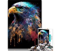 1000 Piece Jigsaw Puzzles for Teenagers Paintsplash Eagle Teenager Jigsaw,Challenging Game for Is Ideal As A Gift for The Whole Family (size 75x50cm)