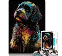 1000 Piece Jigsaw Puzzles for Teenagers Paintsplash Puppy Teenager Jigsaw,Challenging Game for Is Ideal As A Gift for The Whole Family (size 75x50cm)