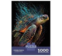 1000 Piece Jigsaw Puzzles for Teenagers Paintsplash Sea Turtle Adult Puzzles Toy Wall Decor A Work of Art for Birthday, Chrismas 70x50cm/1000pcs