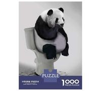 1000 Piece Jigsaw Puzzles for Teenagers Panda Funny Bathroom Jigsaw for Adults DIY Toys Pattern Assembly Help The Brain Exercise 70x50cm/1000pcs