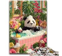 1000 Piece Jigsaw Puzzles for Teenagers Panda in The Bathtub Learning Educational Toys Fun at Home Activities, Birthday Present,Travel Gifts 50x75cm