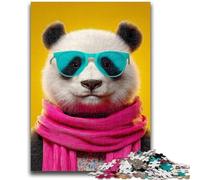 1000 Piece Jigsaw Puzzles for Teenagers Panda Wearing A Scarf Family Fun Fun at Home Activities, Birthday Present,Travel Gifts, for And 14 Years Old 50x75cm