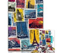 1000 Piece Jigsaw Puzzles for Teenagers Paris Collage Adult Jigsaw,Fun Activity for Home, Rainy Days Toys, Birthday Gifts 75x50cm