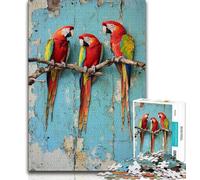 1000 Piece Jigsaw Puzzles for Teenagers Parrot Oil Painting,Learning Educational Toys Family Games Unique Birthday And Gifts 38x26cm