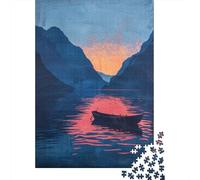 1000 Piece Jigsaw Puzzles for Teenagers Peaceful Sunset Lake Scene Puzzle for Adults Hands-on Game Wall Decoration Unique Birthday And Gifts 38x26cm/1000pcs